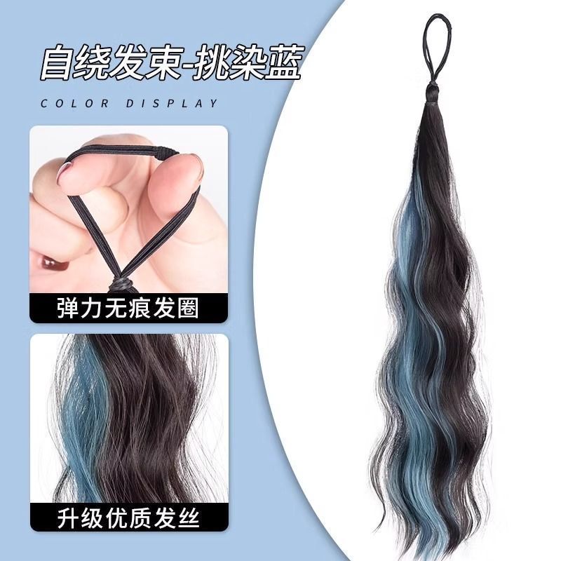 自绕发束仿真低丸子头假发发圈扎花苞头古风发包盘发发包颅顶发饰|undefined