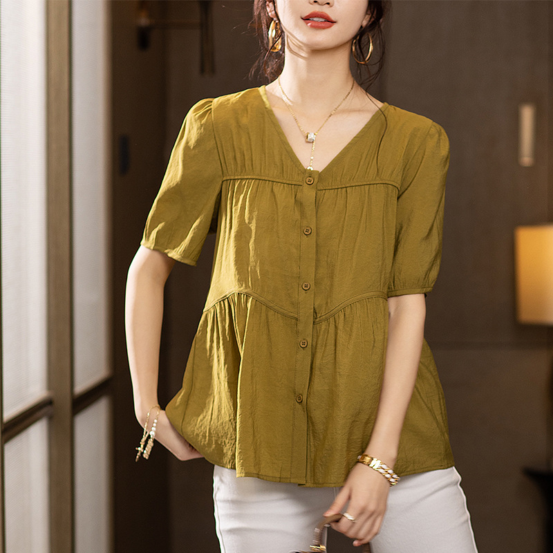 伸びない 夏  S-4XL 大きいサイズ トップス