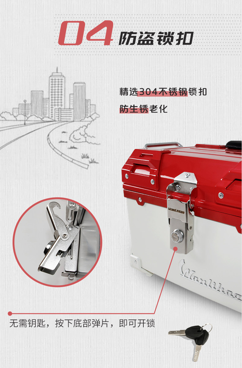 Wanlihao is suitable for Honda NS125LA motorcycle tail box, electric vehicle trunk, universal scooter, non-aluminum alloy