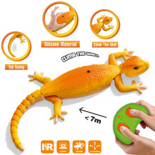 新款红外线遥控爬墙蜥蜴壁虎爬墙地面行走双模式仿真动物模型玩具