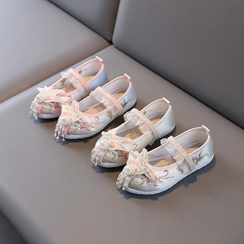 Обувь Hanfu Женская весенняя летняя старая обувь из ткани Пекин китайская обувь принцессы