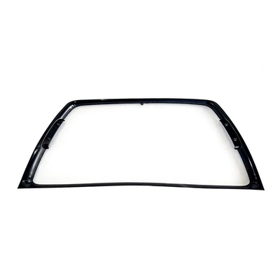 Big Surrounded Matte Electroplated Modified Front Bumper - black-mesh-frame