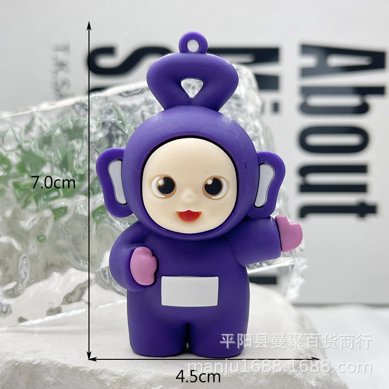Teletubbies キーホルダーペンダントブラインドボックスバブルマートフィギュアかわいいペンダント小さなギフト絶妙なキーホルダー人形|undefined