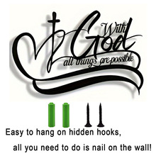 跨境亚马逊爆款墙壁装饰挂件 黑色金属十字架工艺品壁饰厂家直发