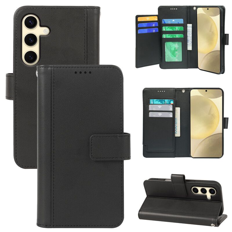 Suitable for Samsung A16 Mobile Phone Leather Case Samsunga06 5g Imitation Leather Nine-Card A25E Flip Phone Protective Case