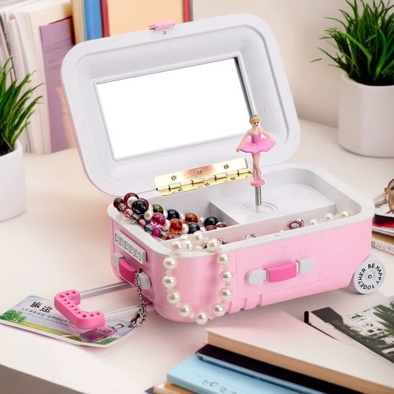 Багажная пластиковая музыкальная шкатулка креативная звуковая коробка вращающийся балет девушка пара подарок Алисе