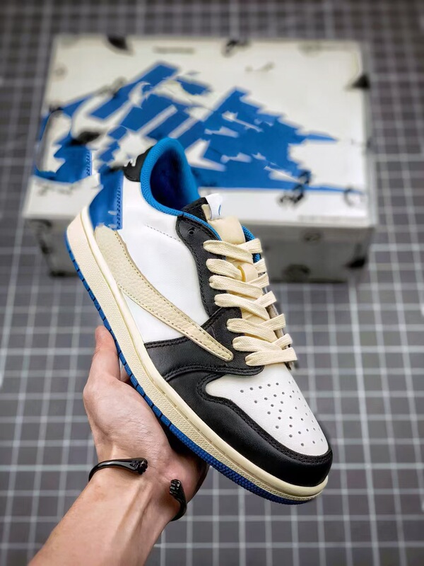 High Version Aj1 Lightning Barb Low-Top Sneakers Fujiwara Hiroshi Co-Branded Men's and Women's Casual Sports Basketball Shoes