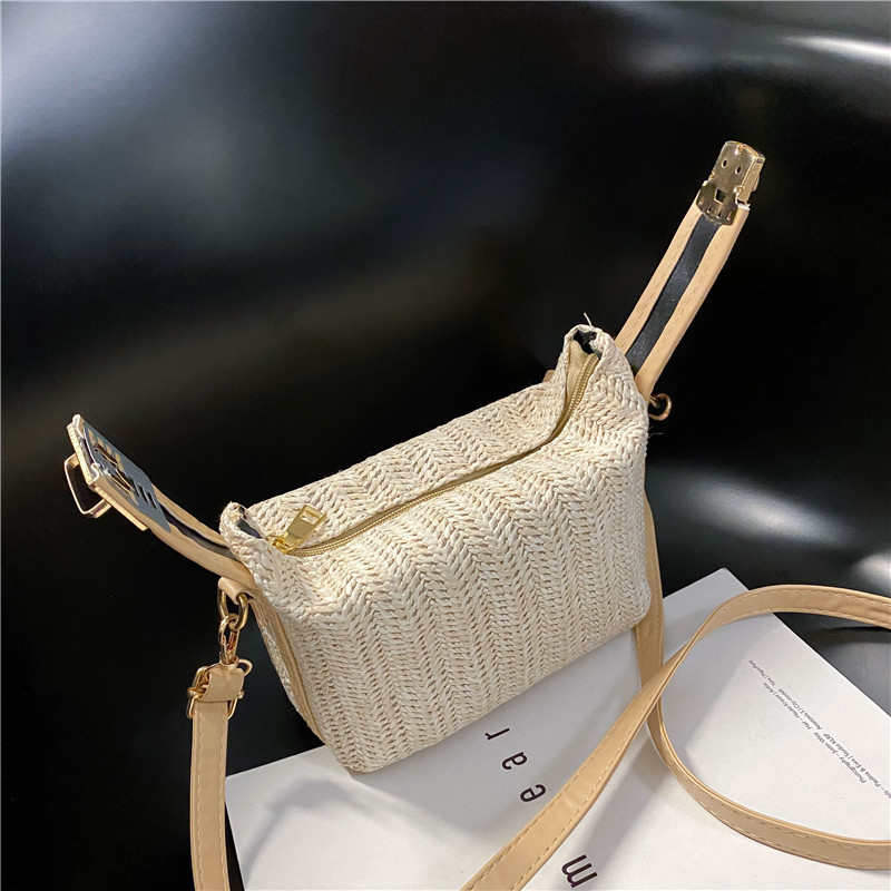 Nuevo estilo bolso Tejido estilo coreano bolso de mano de la moda bolso de las mujeres playa vacaciones hombro mensajero bolsa moda