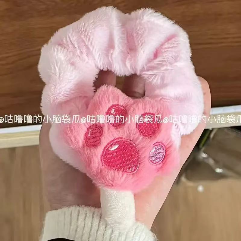 핑크 아이스바 머리끈