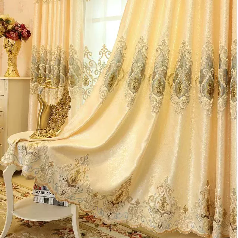 Великолепная роскошная вышивка веревки в европейском стиле высококачественная вышитая штора марля занавеска роскошная вилла гостиная спальня
