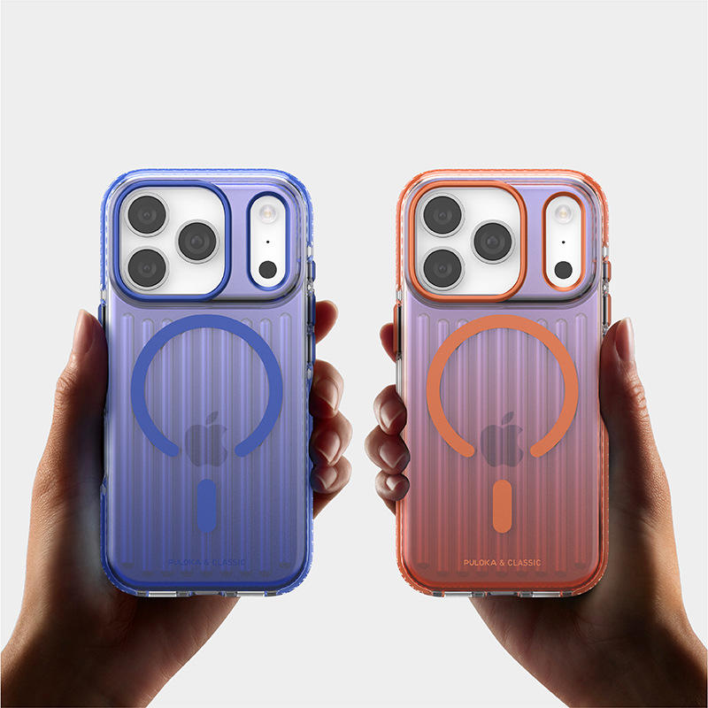 新款炫彩光栅渐变瓦楞苹果17手机壳带磁吸磨砂肤感iphone16promax|undefined
