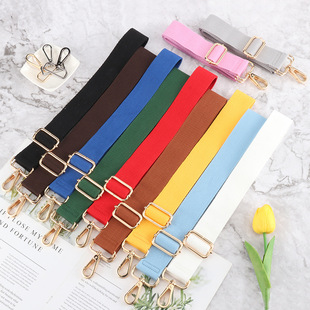Color Fashion Joker Thickened Plain Bag with Ribbon Pure Cotton Bag Shoulder Strap Replacement Crossbody Lengthened Bag Strap Wholesale