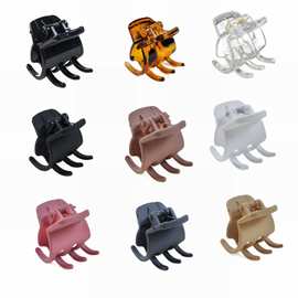 女士黑色顶夹小抓夹中号塑料半扎马尾发抓发夹发卡发饰品跨境货源