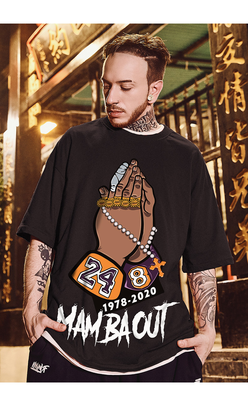 Herrenmode Oversize T-Shirt Marke Fat Hip Hop Lose Kurzarm T-Shirt Jugend Groß 8XL_voghion.com