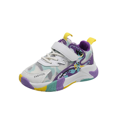 Dropshipping boys' sports shoes  spring and autumn new style breathable mesh running shoes girls light-soled casual shoes