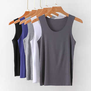 Thin solid white casual base T-shirt with a round collar sleevless, plus size