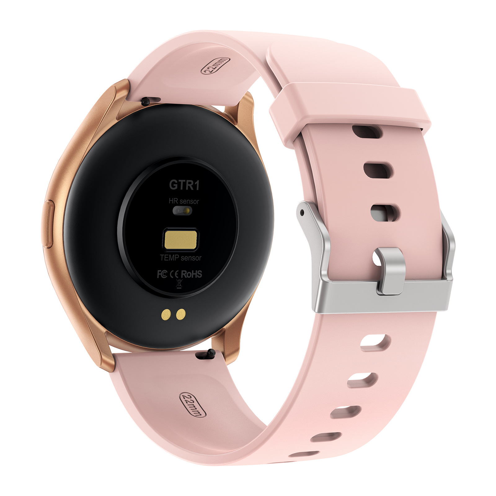 2022新品圆屏GTR1手环学生运动呼吸心率微信推送血压测温智能手表