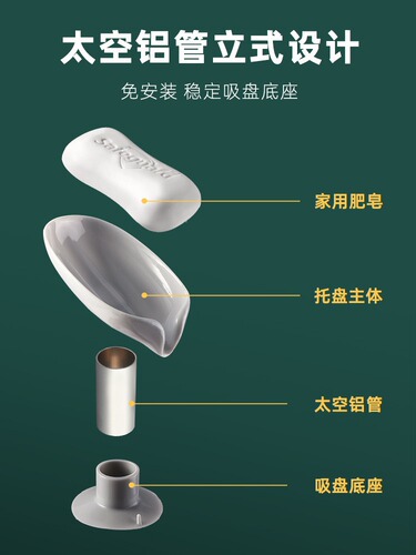 Creative Leaf-Shaped Soap Dispenser, Standalone Non-Piercing Suction Cup, Water-Proof Placement Soap Rack, Laundry Soap Box