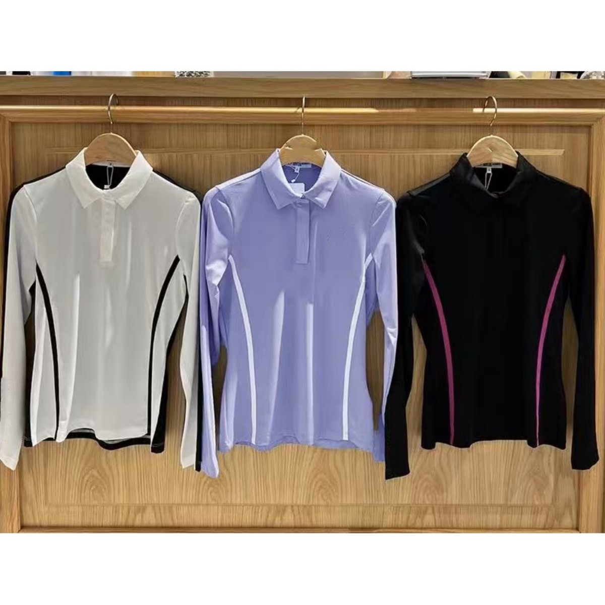 Korean Golf Clothing Women's Round Neck Long-Sleeved Bottoming Shirt Outdoor Leisure Sports Versatile Quick-Drying Jersey