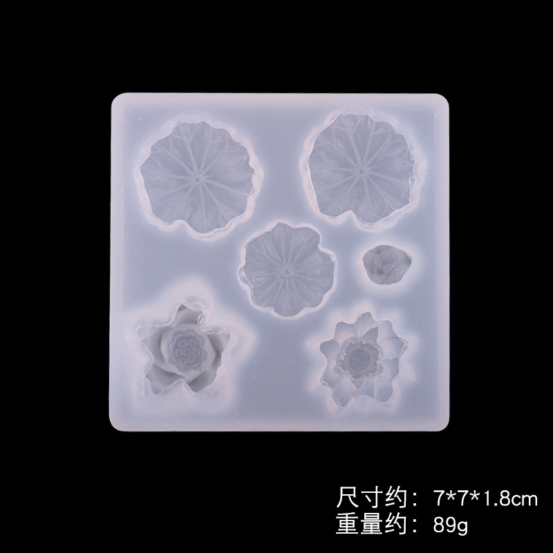 Lotus hoja de loto Rosa planta hoja flor silicona molde creativo hecho a mano epoxi joyería que hace la herramienta