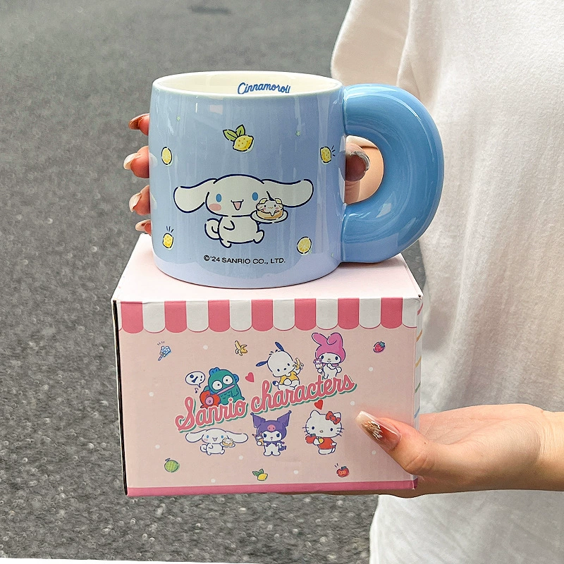Керамическая кружка (Sanrio) 570 мл, милый дизайн — Hello Kitty и друзья