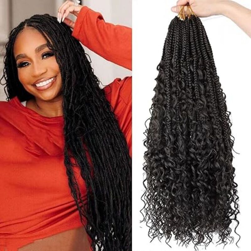 Synthetic Fiber Hair Three-Strand Braids Fly Box Braids Crochet Hair African Dreadlocks Crochet Hair African Style