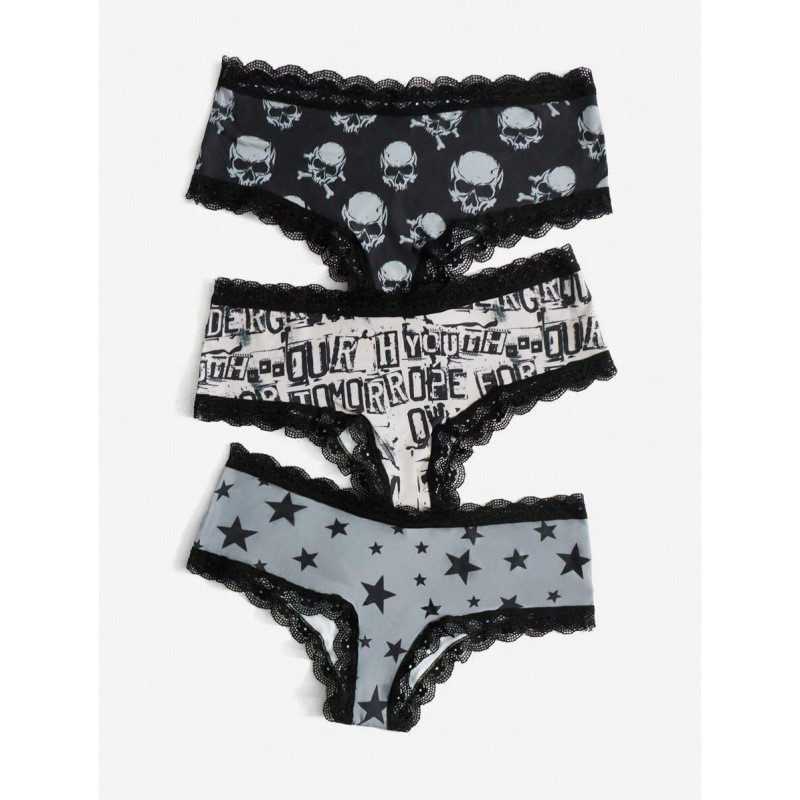 D 83382 Plus Size Print Briefs Cross-Border Foreign Trade