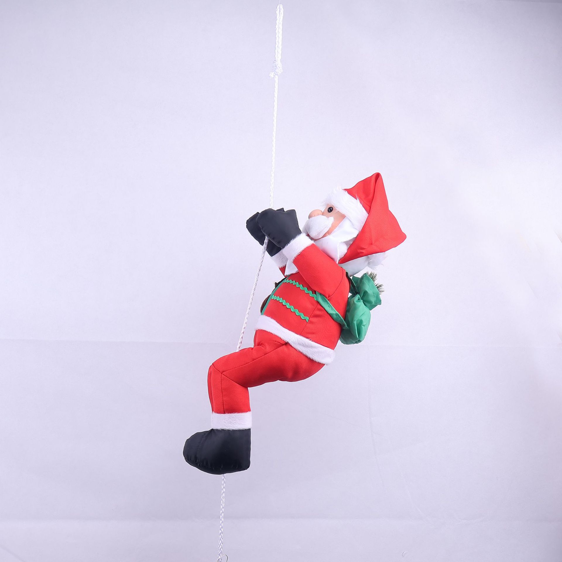 Cuerda de escalada de pierna de clip creativa colgante de Papá Noel ambiente navideño diseño colgante cuerda de escalada personalizada de Papá Noel