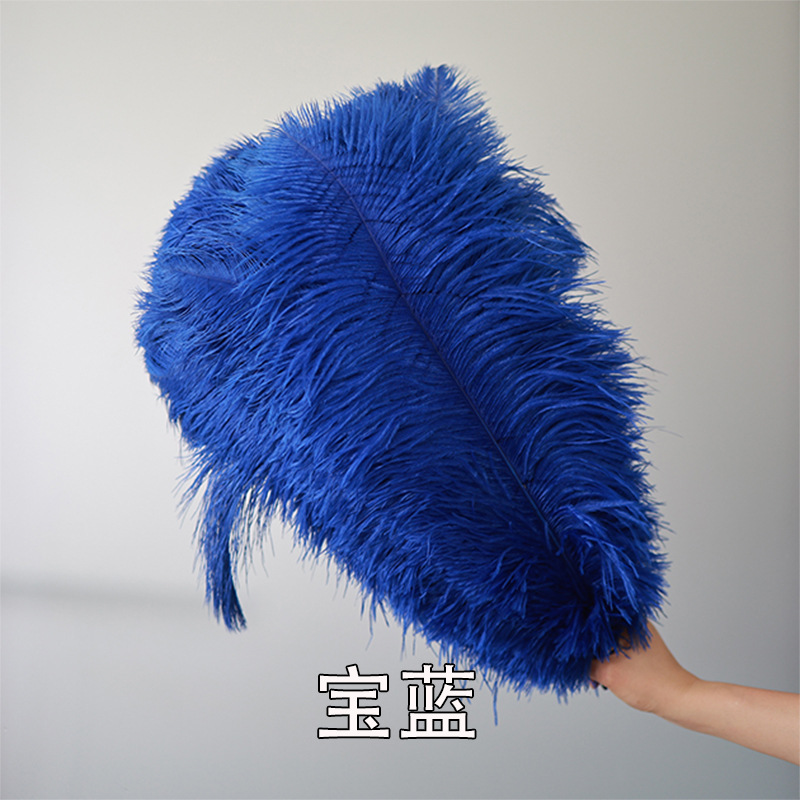 Fabricantes de pelaje de avestruz 50 - 55CM boda guía de la mesa flor de plumas de avestruz adornos de red pared roja plumas de espectáculo de escenario image 9