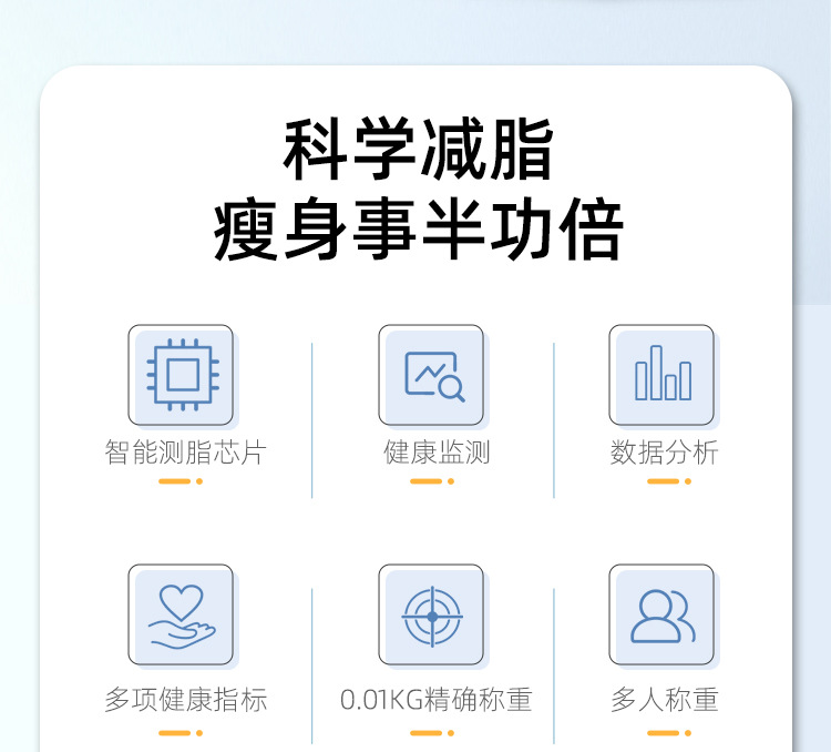 Dropshipping Wholesale Electronics Manufacturer Direct Sales Human Body Weight Scale Cross-border Precision Compact Slim Film Smart Body Fat Meter
