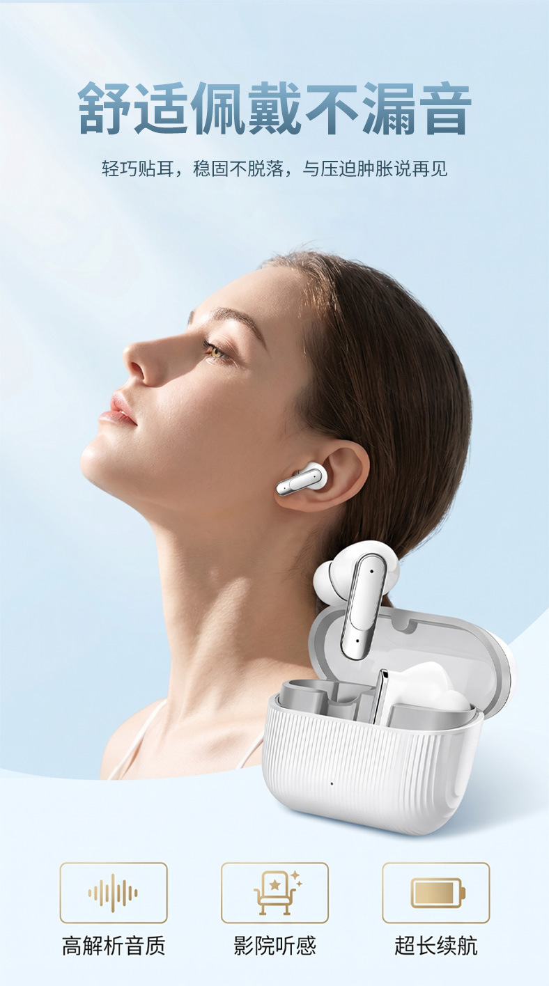 Lito R06 Wireless Bluetooth 5.5 kompatibel mit Mobiltelefonen stabiler Sitz kristallklarer Surround-Sound lange Akkulaufzeit TWS Ohrhörer