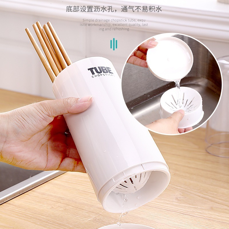 Disinfection Chopsticks Holder Home Use Plastic Cover Chopsticks Cage Kitchen Drainage Storage Box Tableware Storage Rack Wholesale 