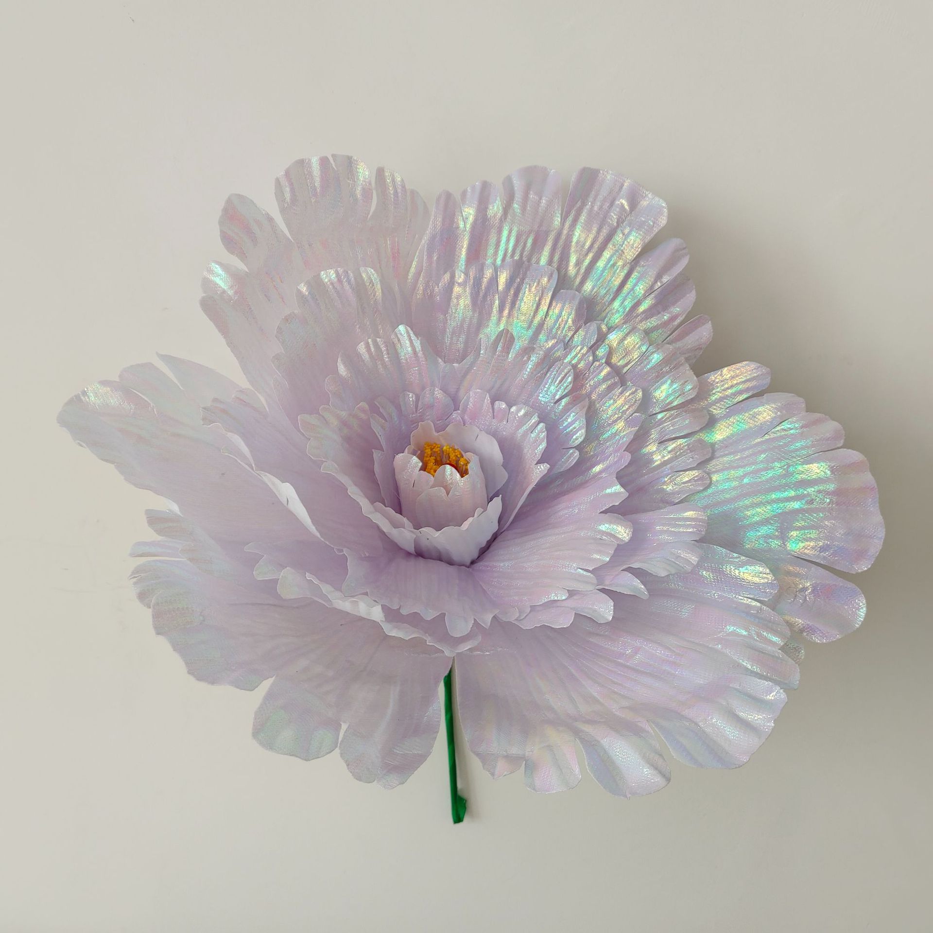 Simulación de tela brillante peonía gran atmósfera floral lámpara de papel floral lámpara de piso arrugada material de papel artístico