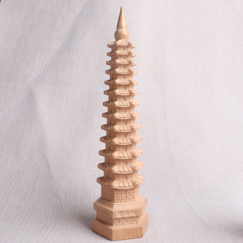 桃木7层9层11层13层文昌塔木雕摆件工艺品办公室考试文昌塔摆件|undefined