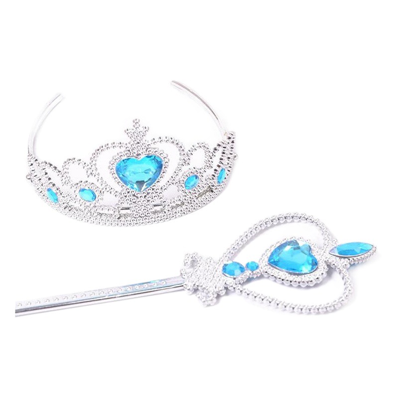 Hielo y nieve corona palo mágico traje de dos piezas Qiyuan niños Hada palo de melocotón Regalo de Cumpleaños juguete de rendimiento de plástico