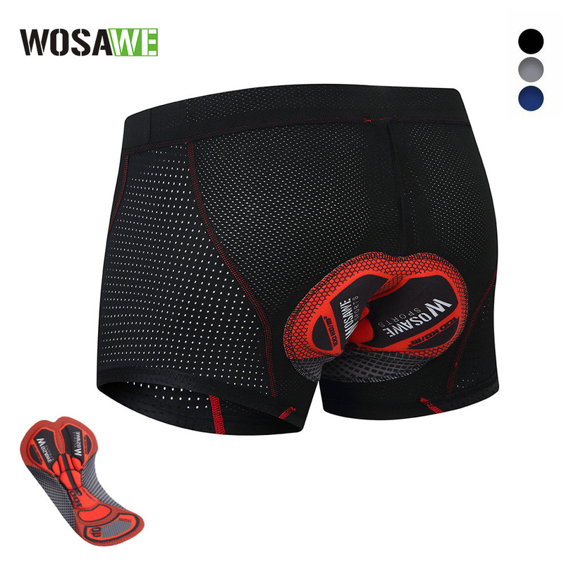 WOSAWE mountain bike cycling underwear quick-drying breathable non-slip thickened silicone cushion cycling shorts