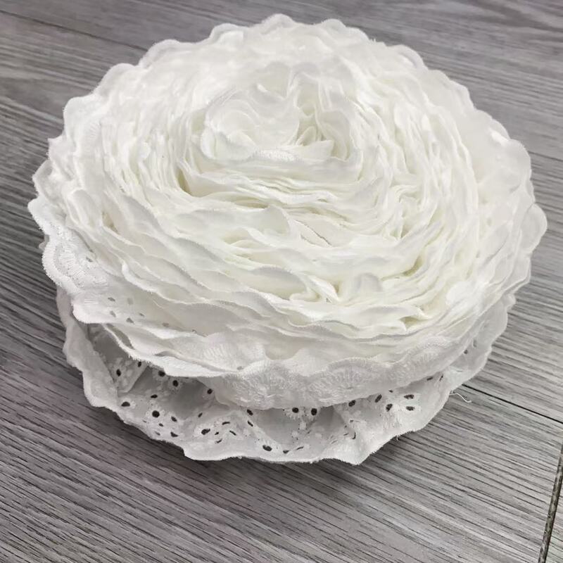 9 センチメートル白綿刺繍レース diy 手作り衣類アクセサリースカートカーテン寝具純綿刺繍生地ワイド|undefined