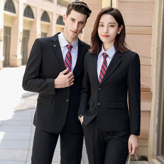 职业套装商务团购西装修身办公室白领工作服男女同款银行制服西服