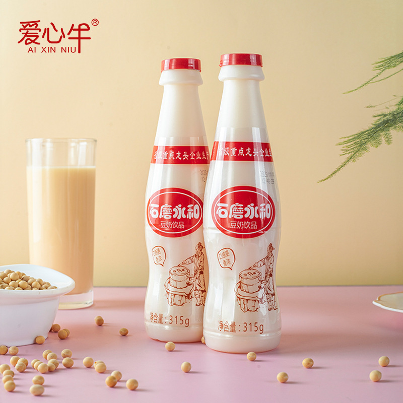 爱心牛石磨永和豆奶315g瓶装选非转基因大豆优质蛋白即饮早餐代餐|undefined
