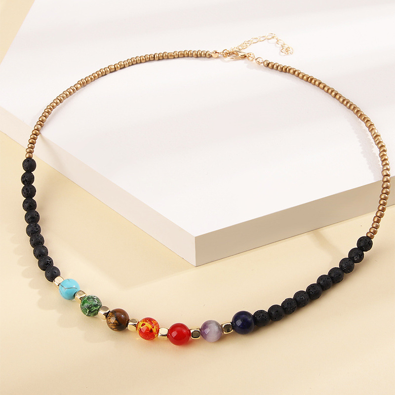 Fashion Geometric natural stone Plating Necklace 1 Piece