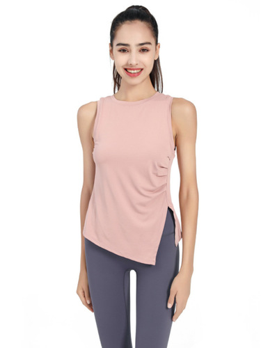 European and American yoga clothes tops women's summer sleeveless fitness vest quick-drying sports tops T-shirt workout clothes fitness clothes