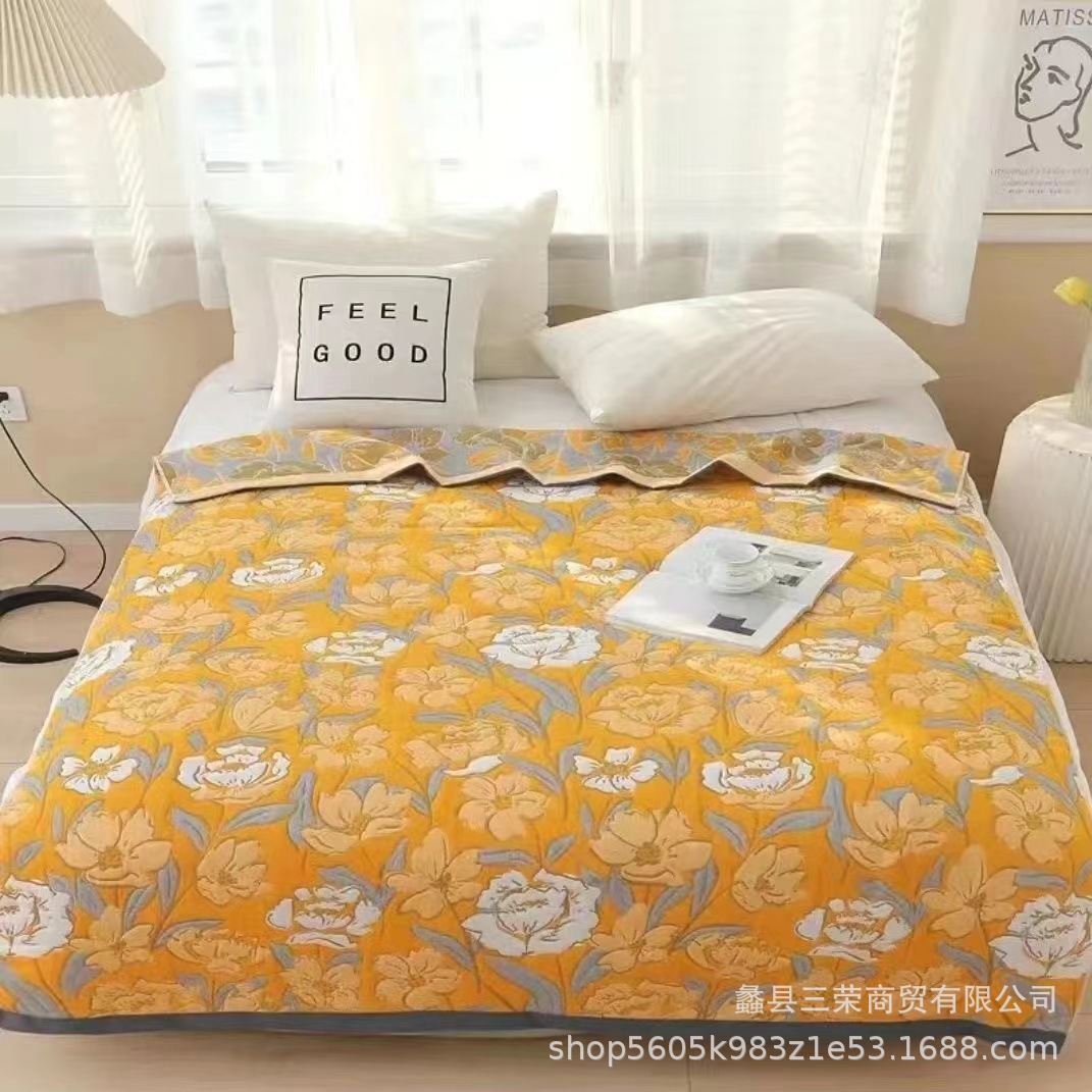 Gardenia yellow cover blanket a piece / 150*200CM