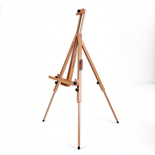 Caballete de madera maciza soporte especial para estudiantes de arte 1,5 m madera maciza pino amarillo pantalla publicitaria ajustable soporte triangular al por mayor