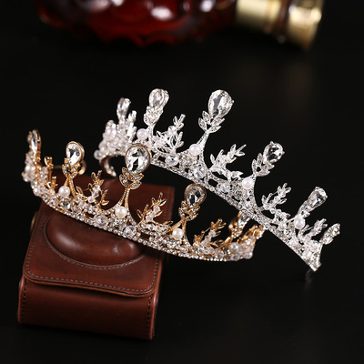 Headdress 2021 Ultra cents crystal bride marry full dress Accessories Eighteen birthday marry Crown