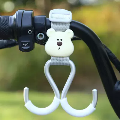 Helmets: Other Electric Vehicle Accessories - gray-webbing-aluminum-double-hook-short-style-bread-bear