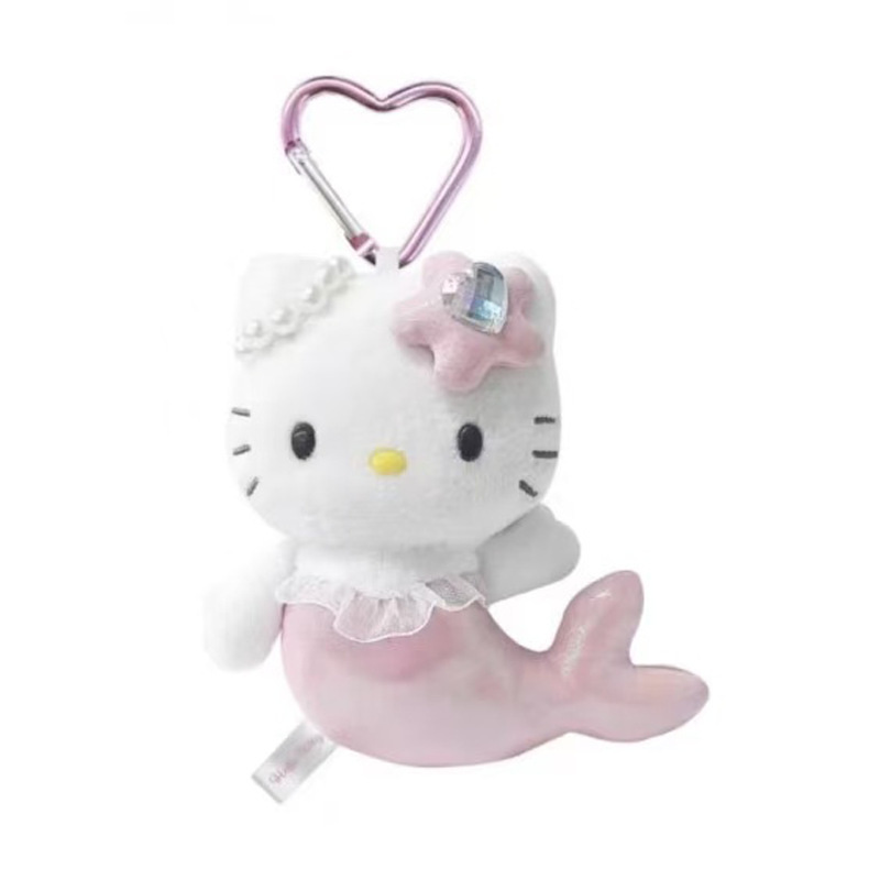 日本の新しいサンリオユニコーンマーメイドファンタジーシリーズぬいぐるみキーホルダー伸縮バックルペンダント|undefined