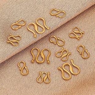 Stainless Steel 18K Color-Preserving m Buckle S Buckle Bracelet Necklace Ending Connector DIY Jewelry Material Accessories