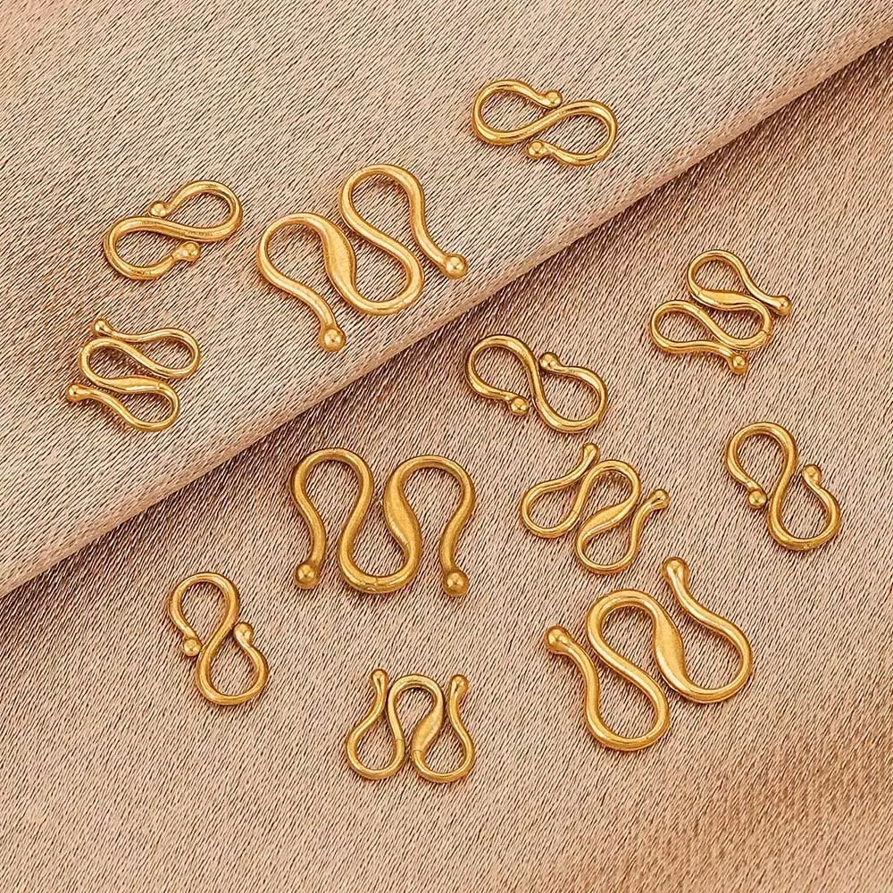 不锈钢18K保色M扣S扣手链项链收尾连接器diy饰品材料配件