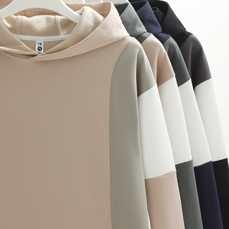 Camiseta de publicidad de algodón de costura de otoño y invierno con mangas largas con capuzas ropa deportiva de trabajo camiseta impresa personalizada logotipo