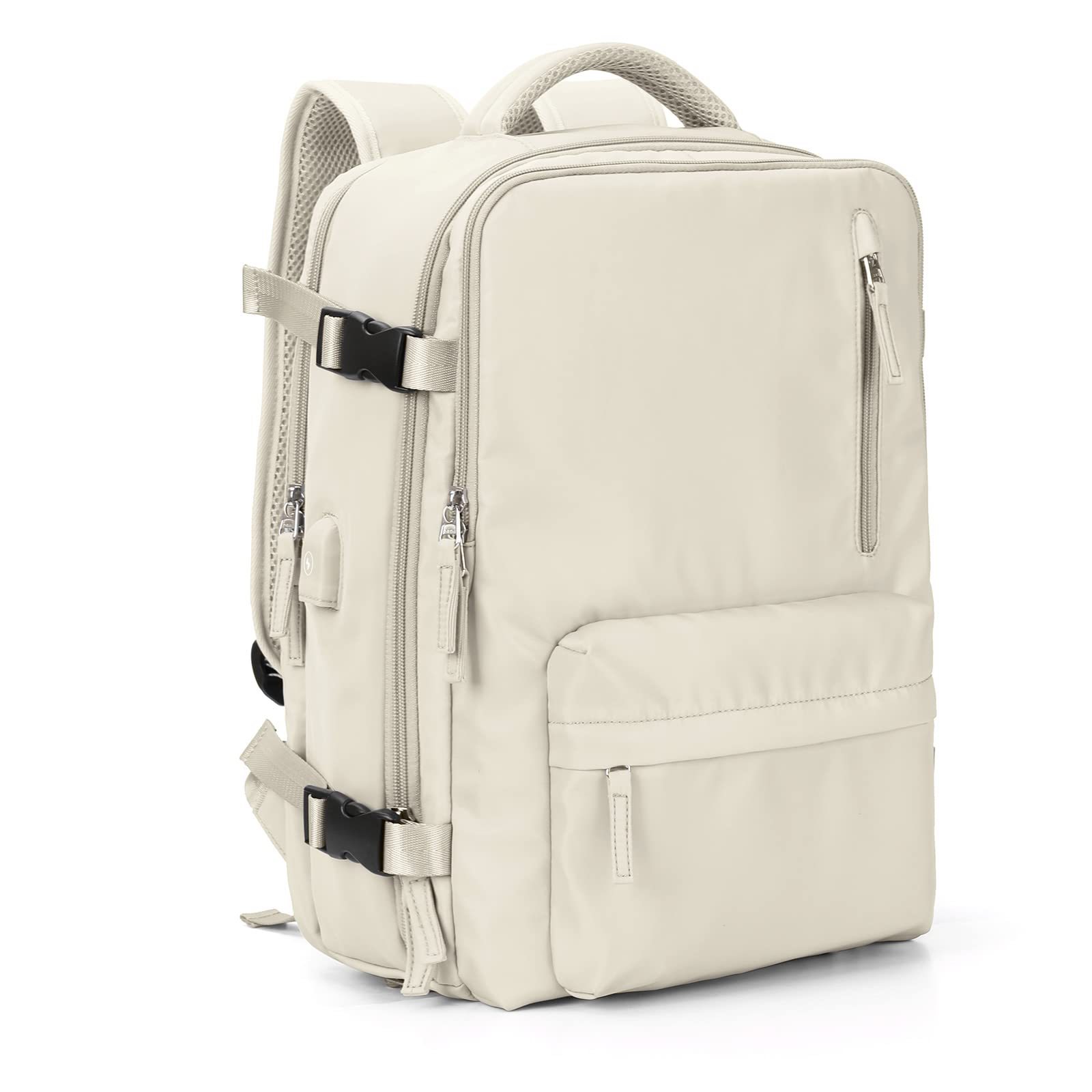 1875g Weight Nylon Lining Material Zipper Closure Type Double Shoulder Straps Strap Type Functional Backpack Bags Type Travel, Daily Occasion Nylon Material Women's Backpack Backpack Solid Color Pattern All Seasons Season Unisex Gender Streetwear Style Square Shape Solid Color Travel Daily Women's Backpack 27